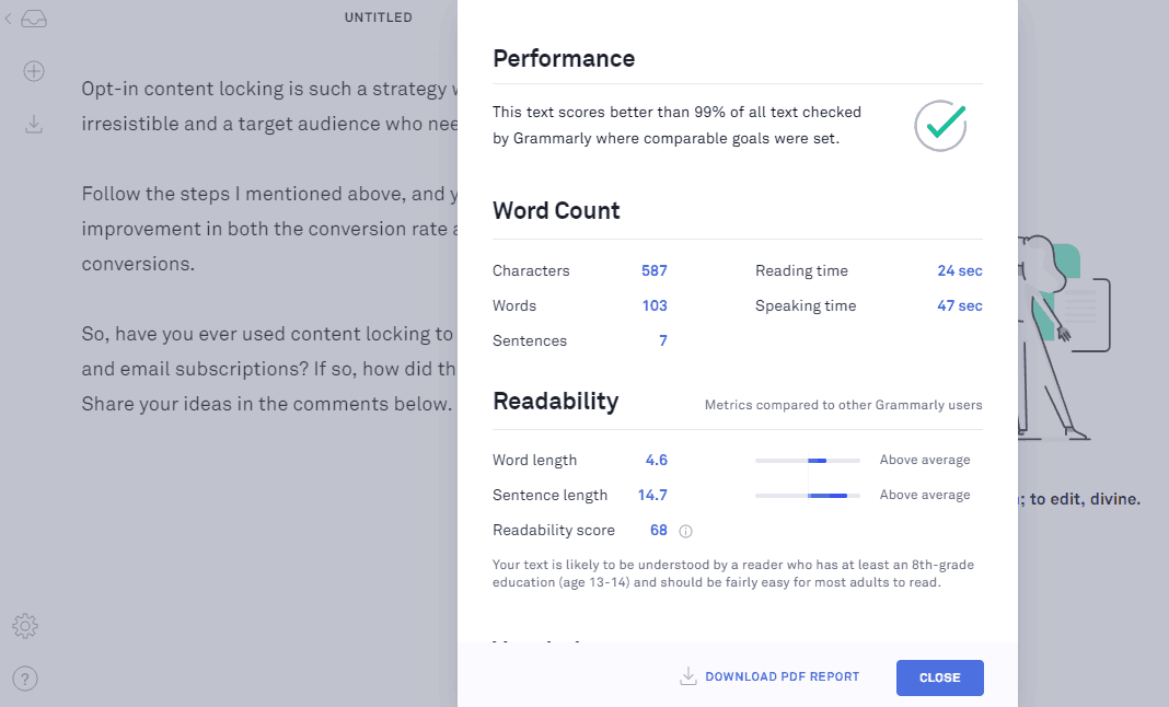 grammarly-performance-report