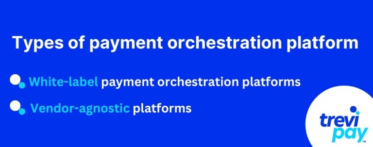 Infografik, die zwei Arten von Zahlungsorchestrierungsplattformen auflistet