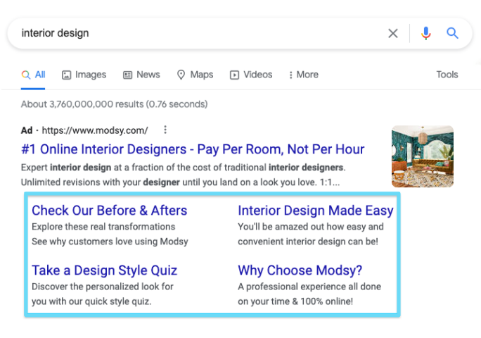 Google 搜索网络广告附加信息