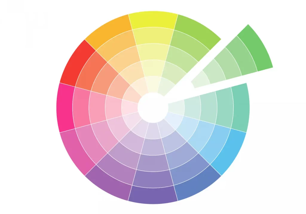 Tek renkli şema, daha incelikli ve sofistike bir etki yaratmak için renkleri kullanır.