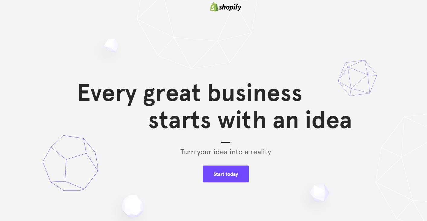 Shopify 点击后登陆页面示例