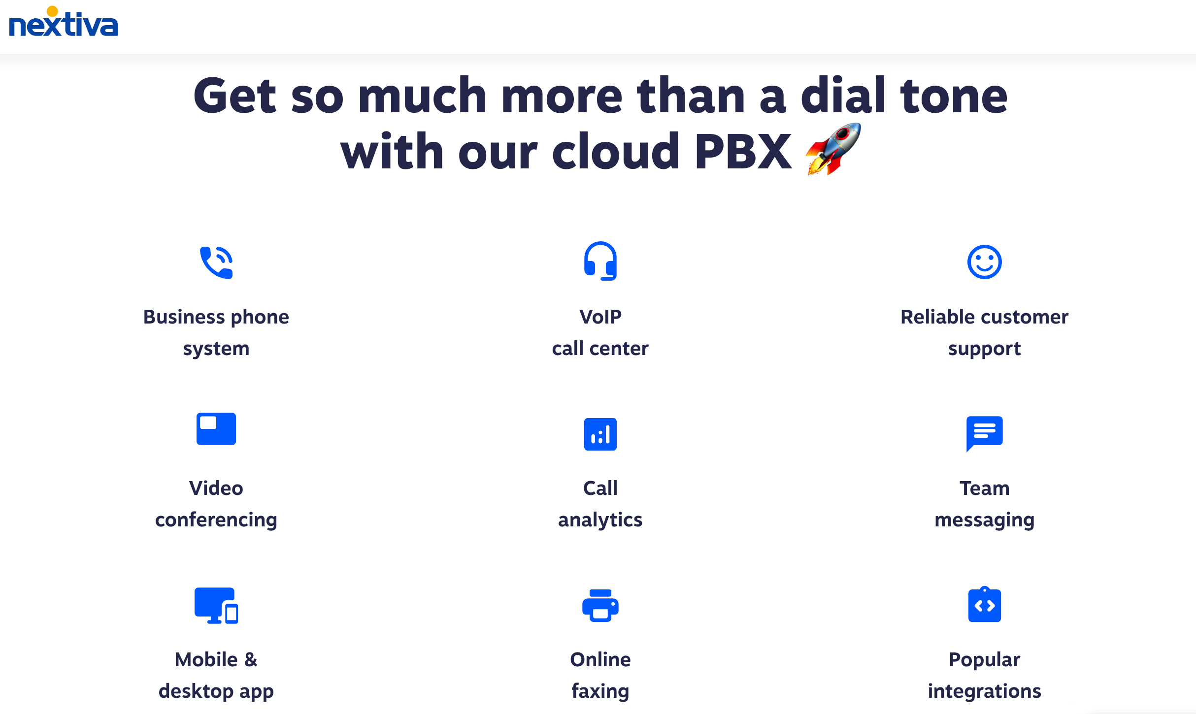 Nextiva クラウド PBX 電話システム