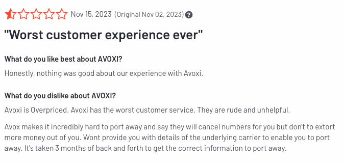 avoxi 客戶評論