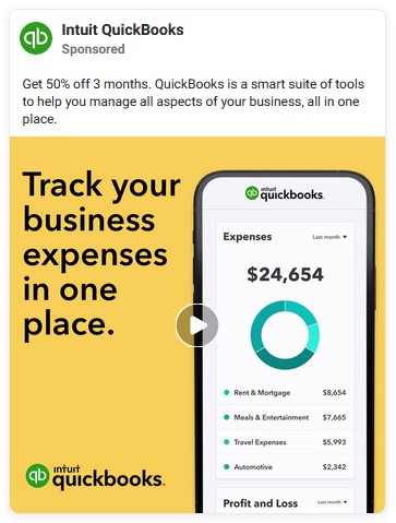 Intuit Quickbooks Facebook-Werbung