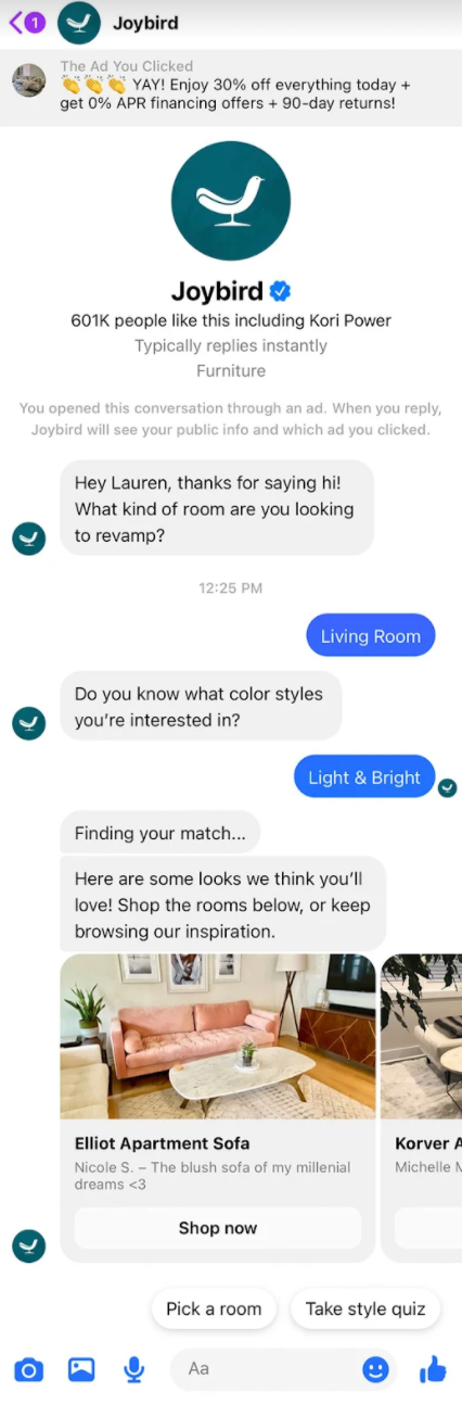 Joybird-Retargeting