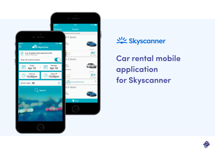 IT アウトソーシング サービスを含むプロジェクトの実例: Miquido の Skyscanner Car Rental