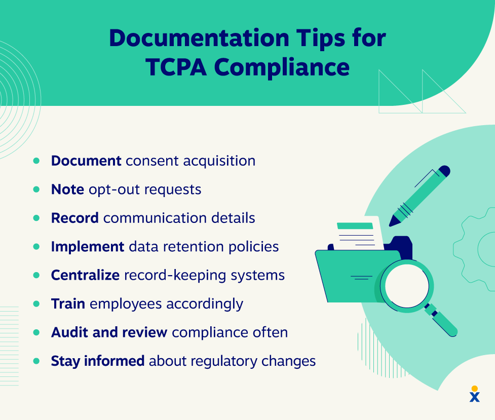 Suggerimenti per una documentazione approfondita per ottenere la conformità TCPA