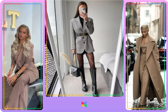 Mode-Girlies mit ästhetischem Stil sehen auf Instagram aus