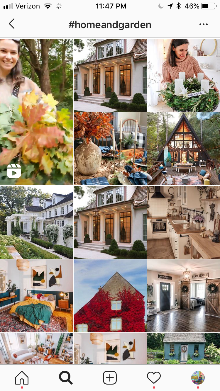 Hashtags de Instagram de tendencia para el hogar y el jardín.