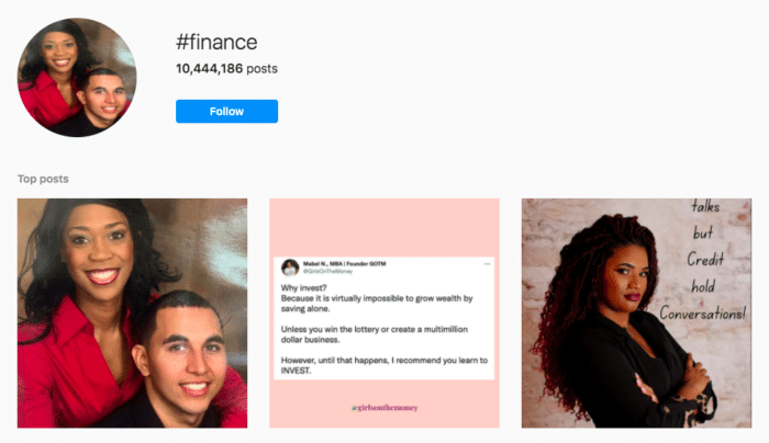 i migliori hashtag finanziari