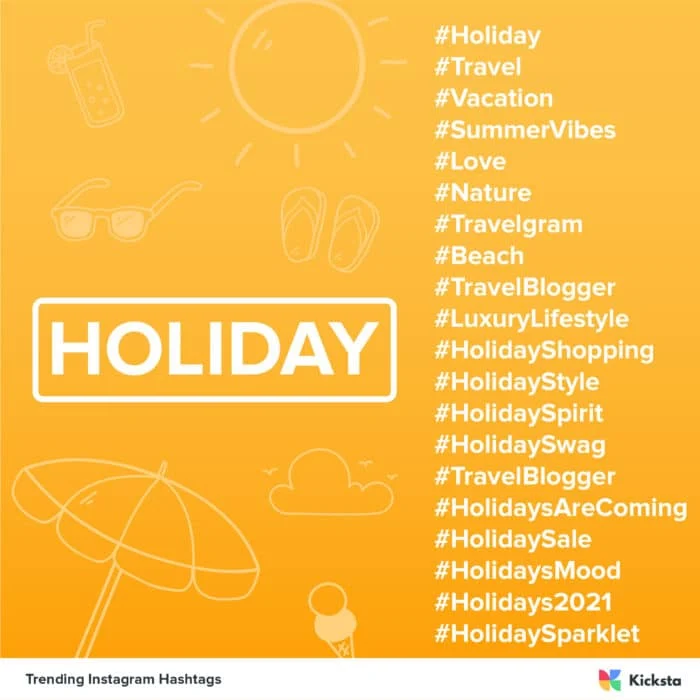 Trend-Hashtags-Diagramm der Urlaubsbranche