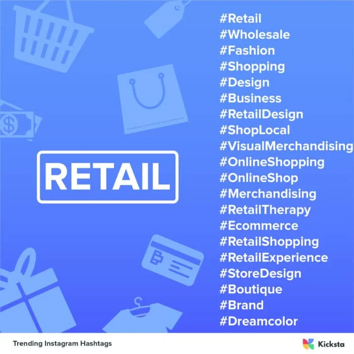 angesagte Instagram-Hashtags in der Einzelhandelsbranche