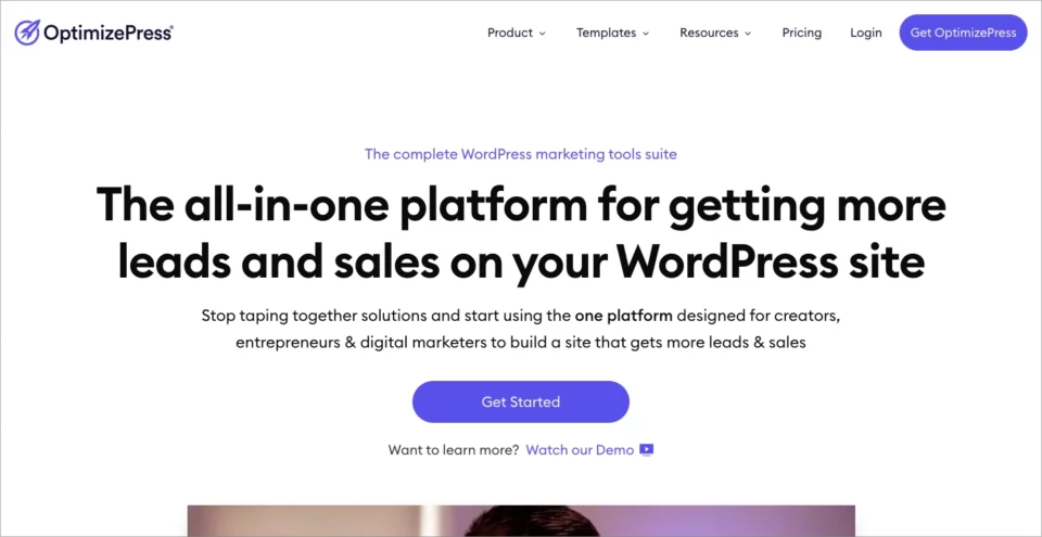 En İyi Açılış Sayfası WordPress Eklentisi: 5. OptimizePress