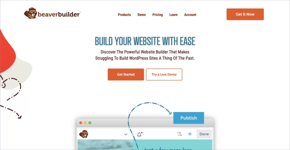 最佳登陆页面 WordPress 插件：6. Beaver Builder
