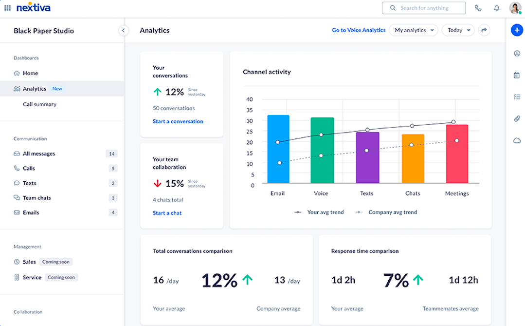 Голосовая аналитика Nextiva