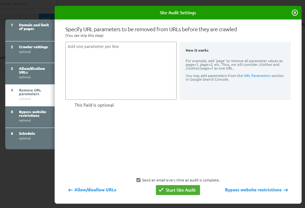 remove-url-parameters-site-audit-semrush