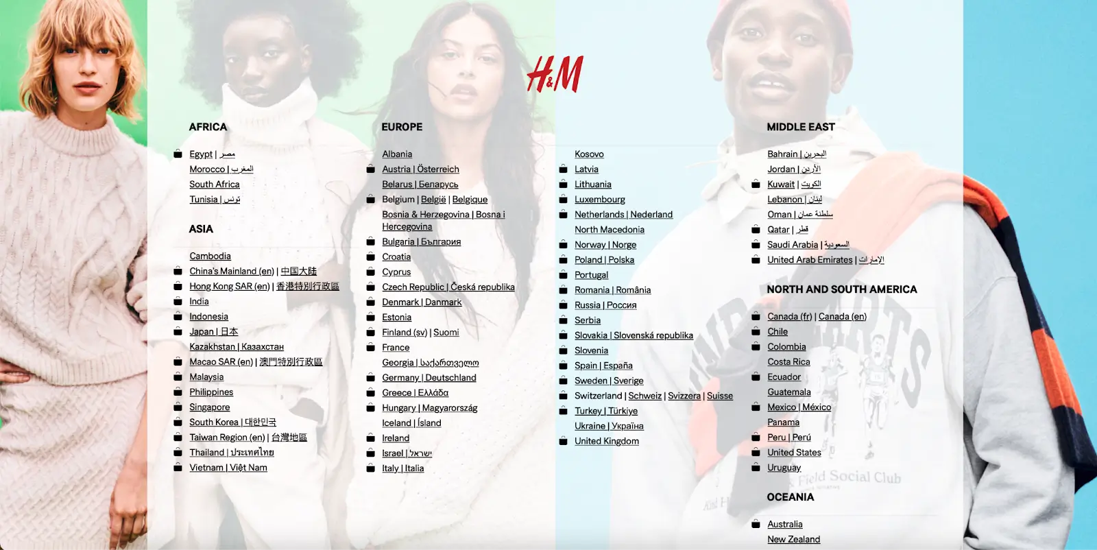 Dieses Bild zeigt ein Beispiel für die Kundensegmentierung von H&M.