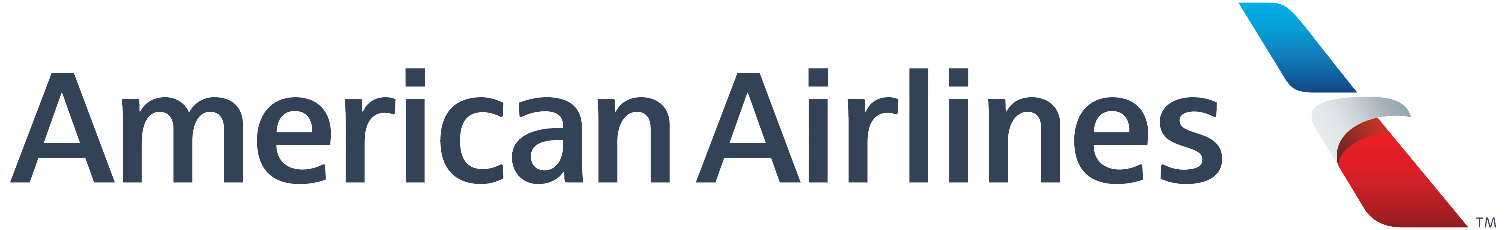شعار الخطوط الجوية الأمريكية باللون الأبيض