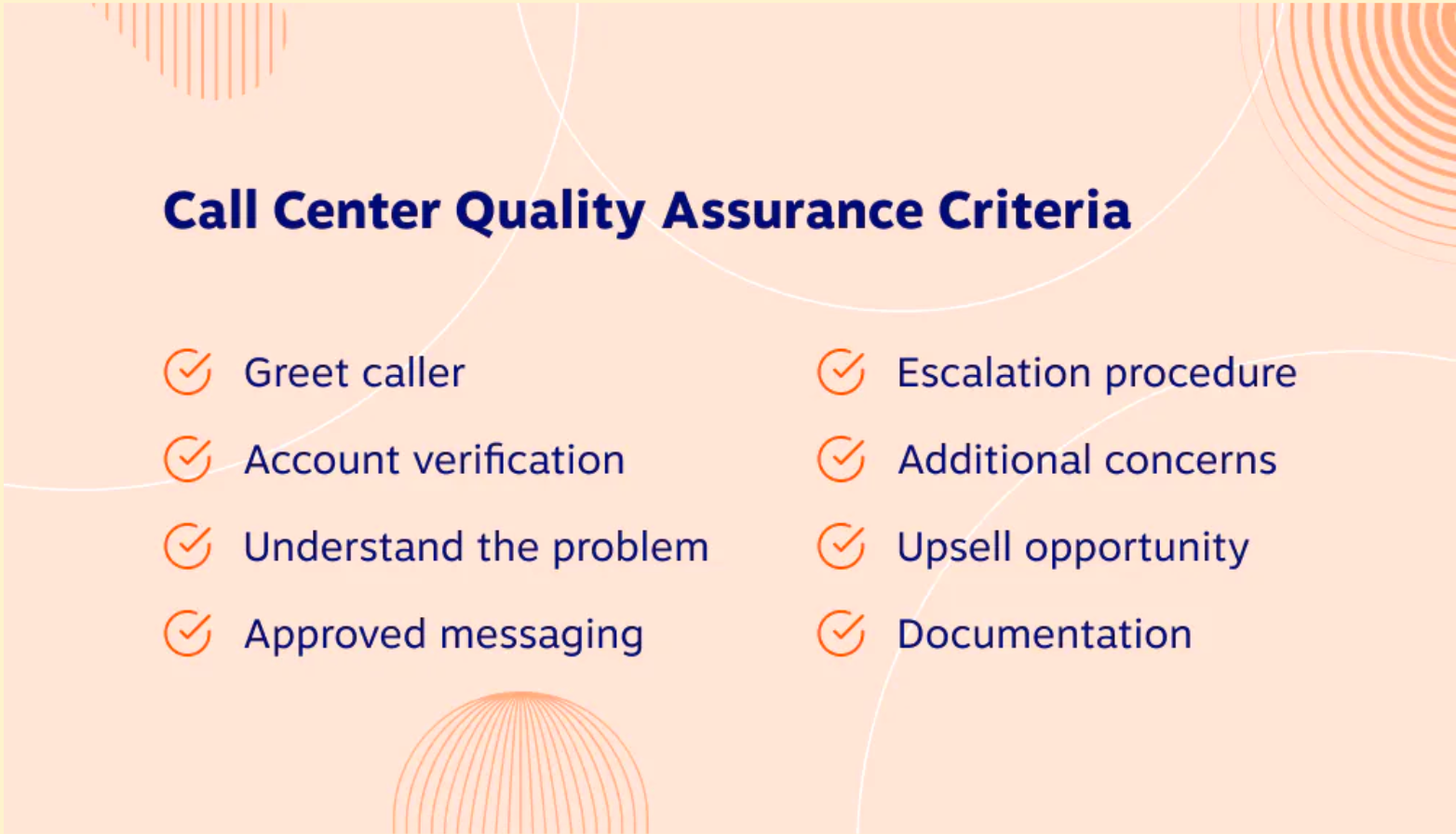 Criterii de asigurare a calității centrului de apeluri