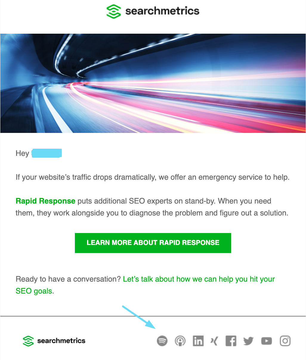Searchmetrics email bukti sosial