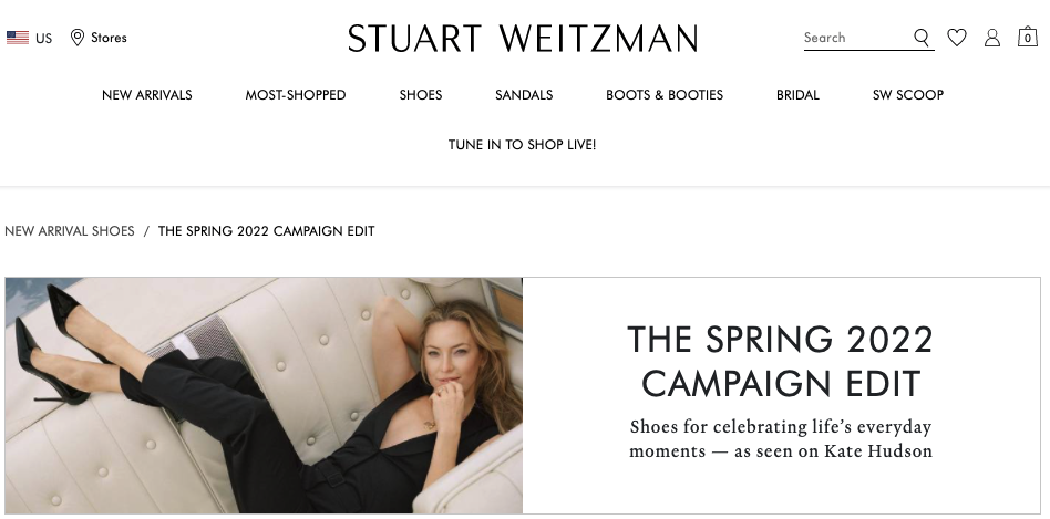 Bukti sosial Stuart Weitzman
