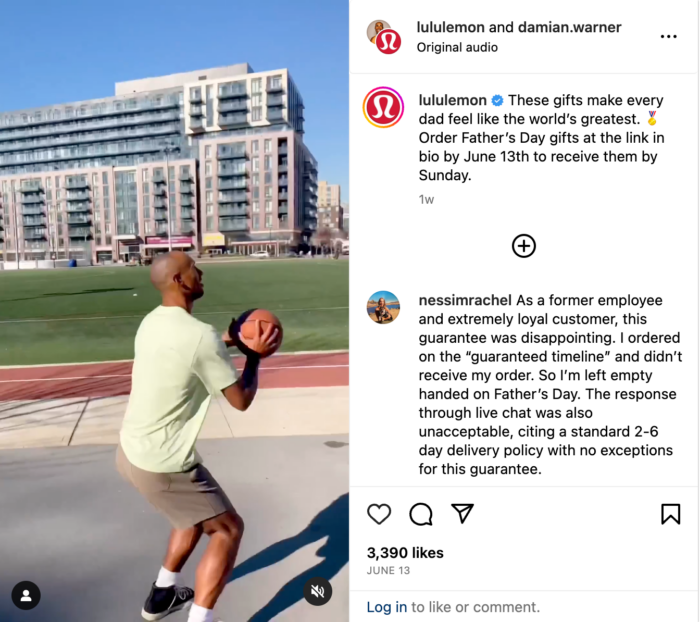 Post ig di lululemon con damian warner