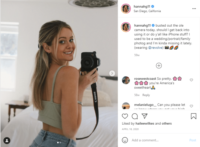 model instagram hannah godwin