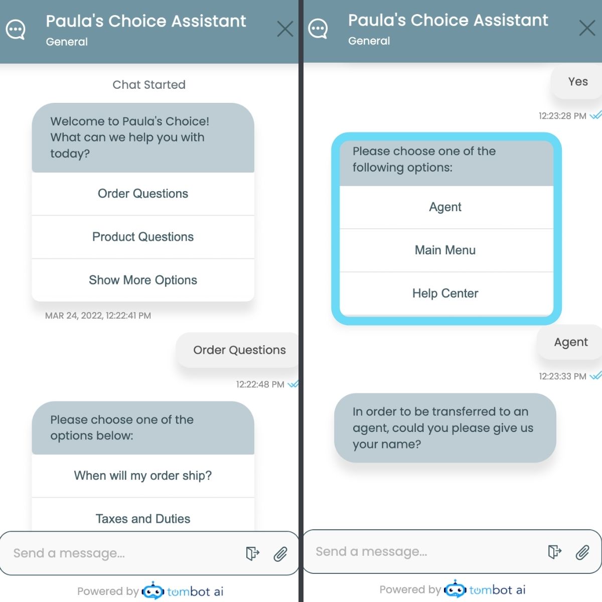Chatbot Pilihan Paula