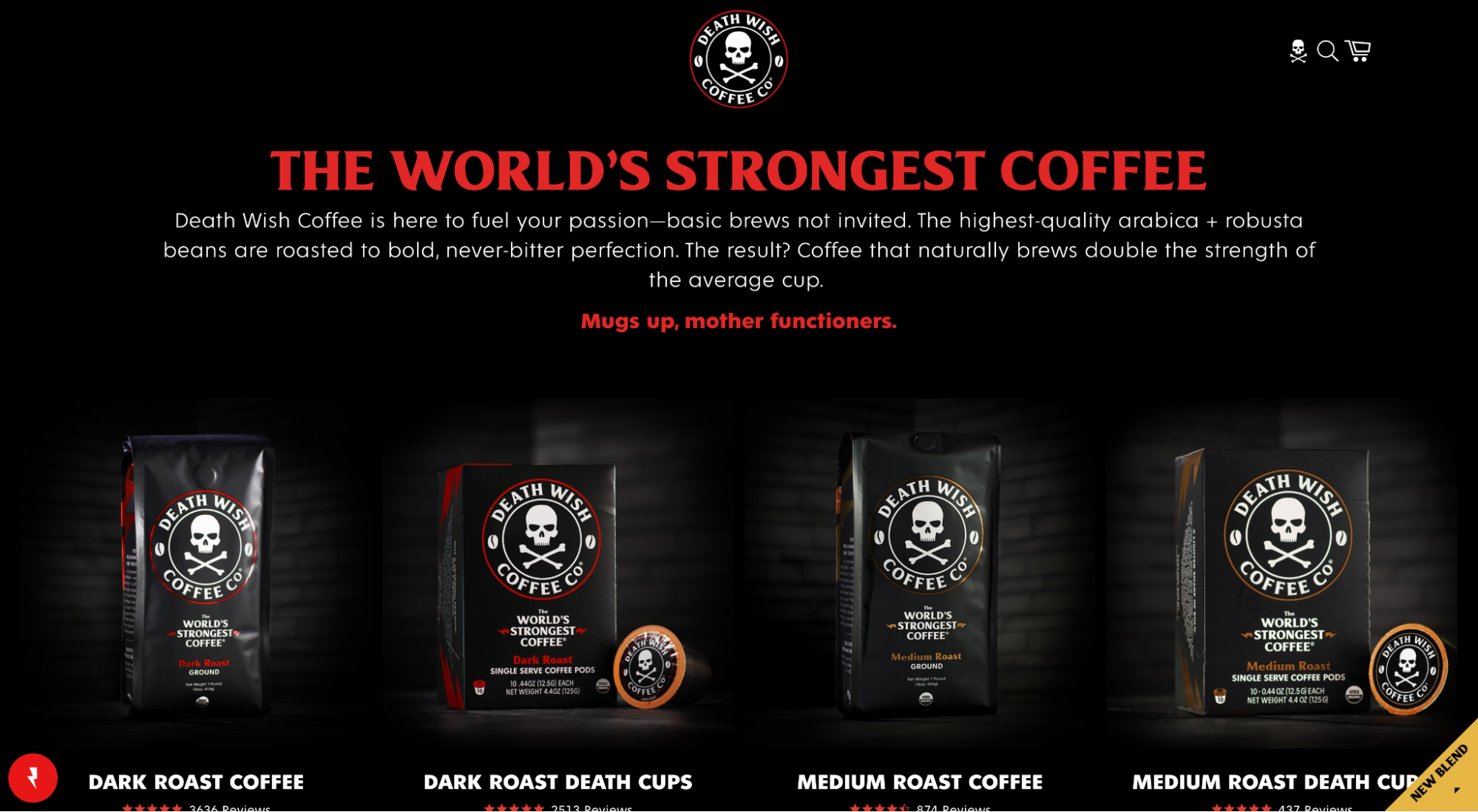 Proposisi nilai Death Wish Coffee Co