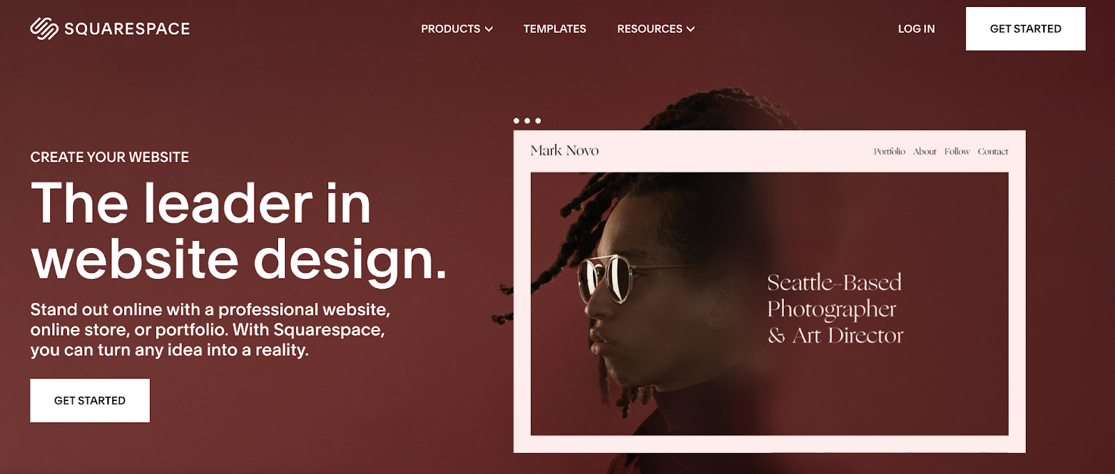 Halaman arahan Squarespace