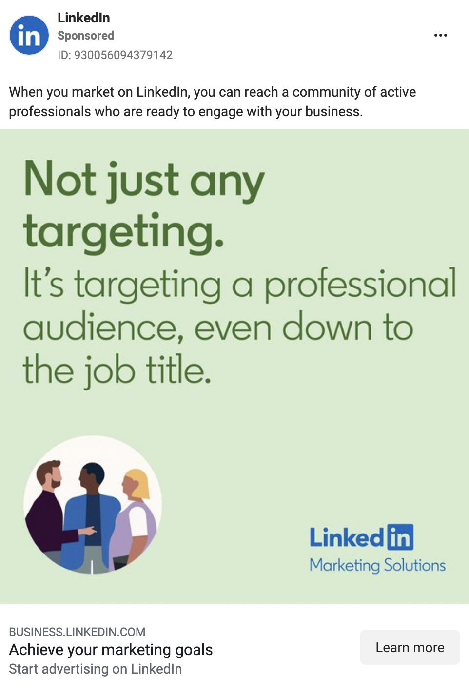 LinkedInのFacebook広告