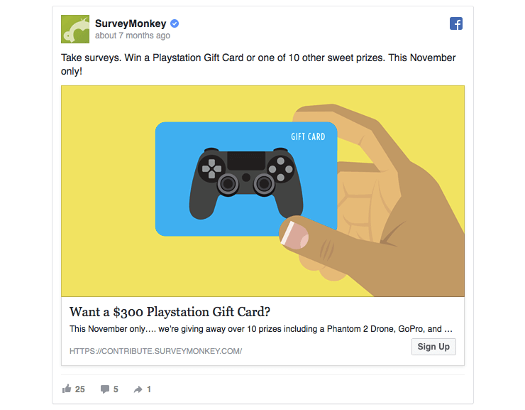 SurveyMonkeyFacebook広告