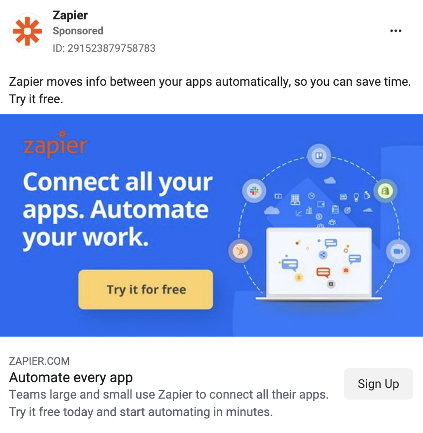 ZapierFacebook広告