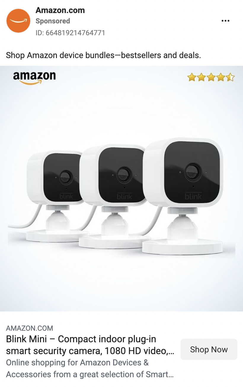 アマゾンフェイスブック広告
