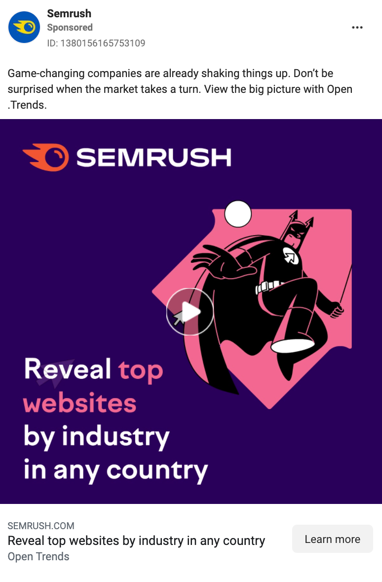 SEMRUSHFacebook広告