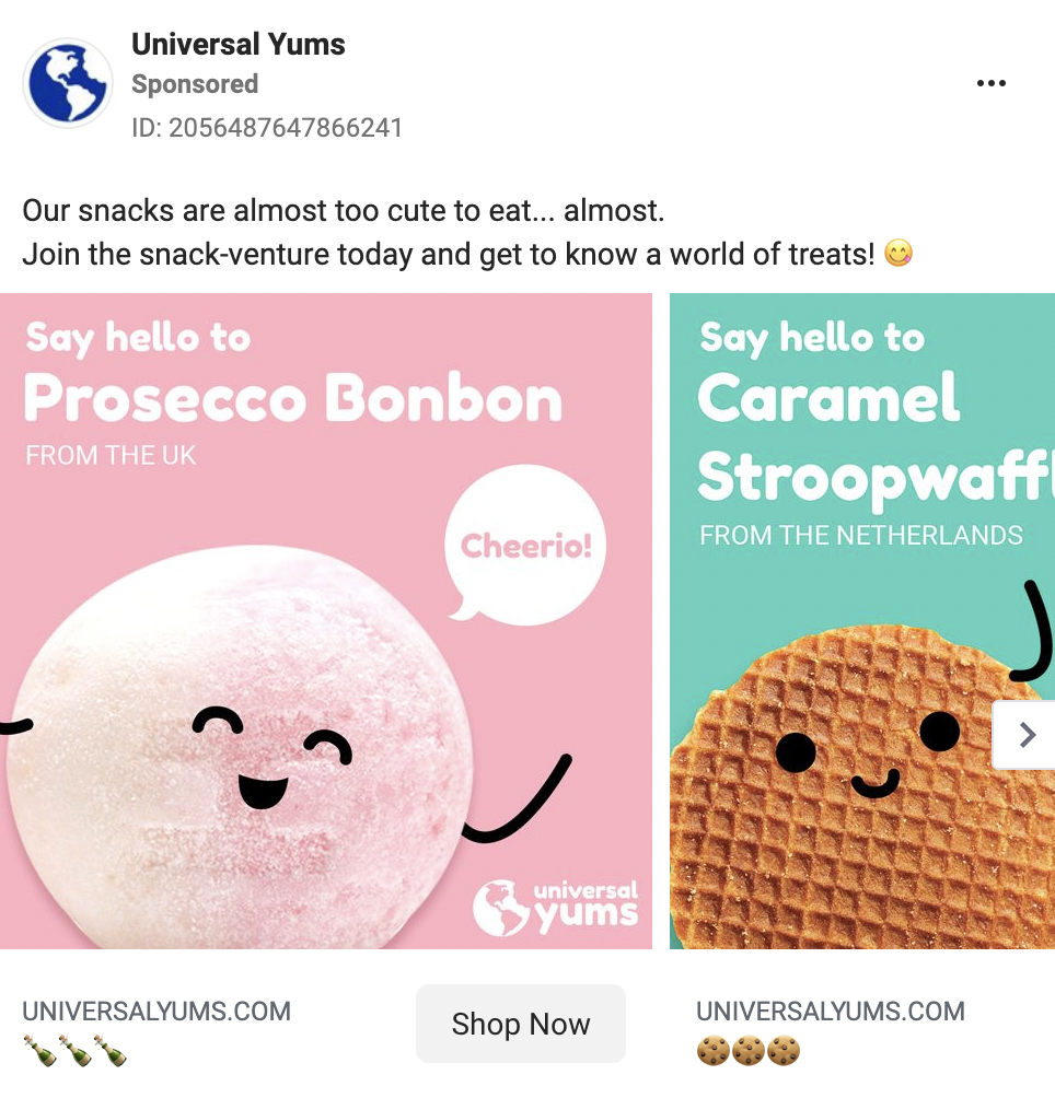 ユニバーサルYumsFacebook広告