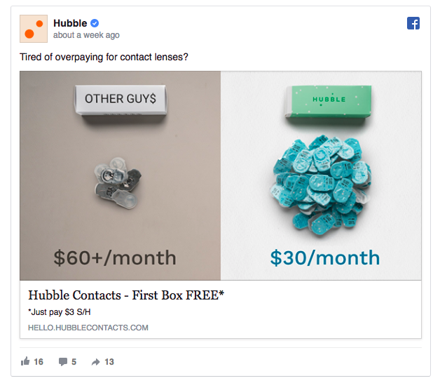 Iklan Facebook Hubble