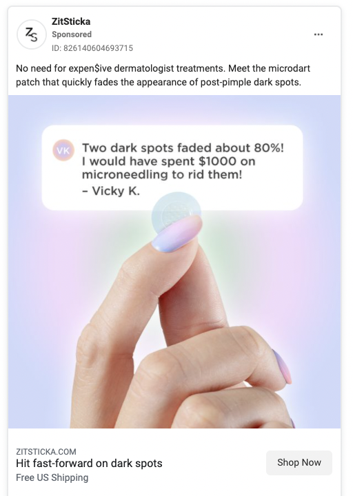 Iklan Facebook ZitSticka