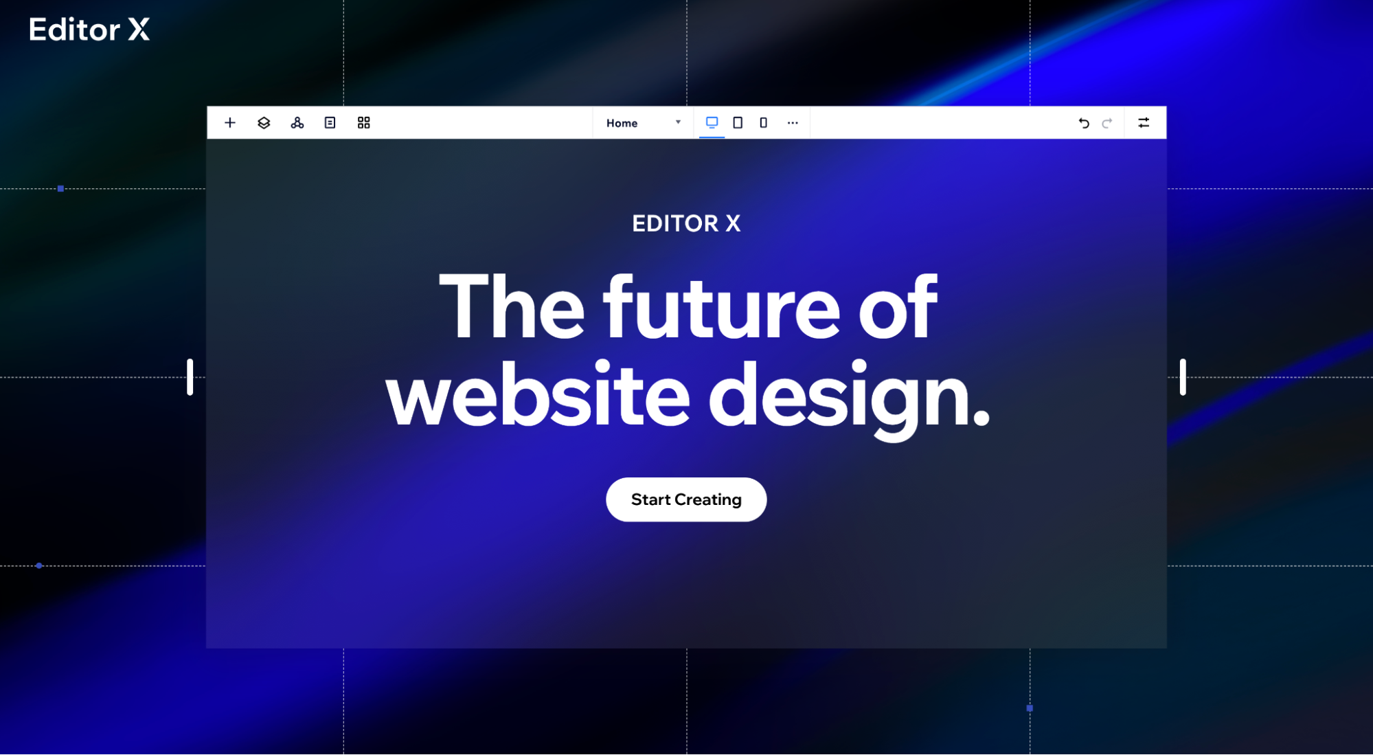 Editor X(Wix)ランディングページのヒーローショット