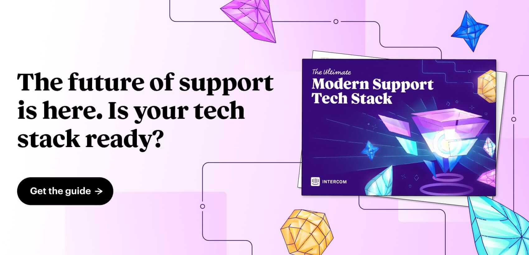 Supporta l'annuncio del blog di Tech Stack orizzontale