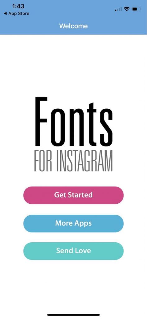 Fuentes para la aplicación de Instagram