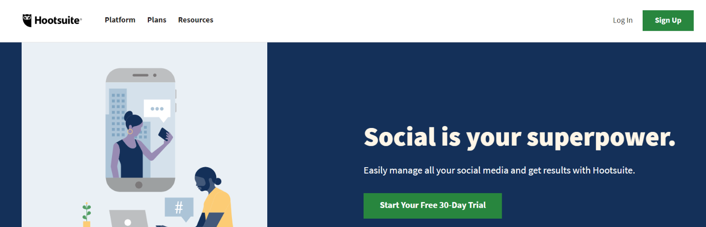 Hootsuite：社交媒體工具