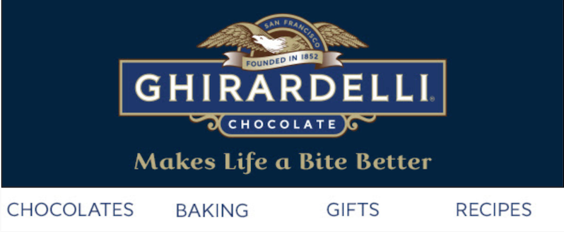 Ghirardelli 巧克力通訊標題示例
