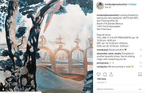 キンバリーブルックスInstagramアーティストプロフィール