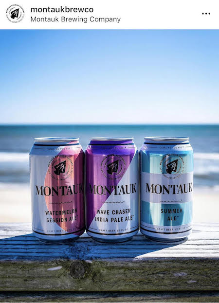 蒙托克酿造公司啤酒和海滩Instagram帖子