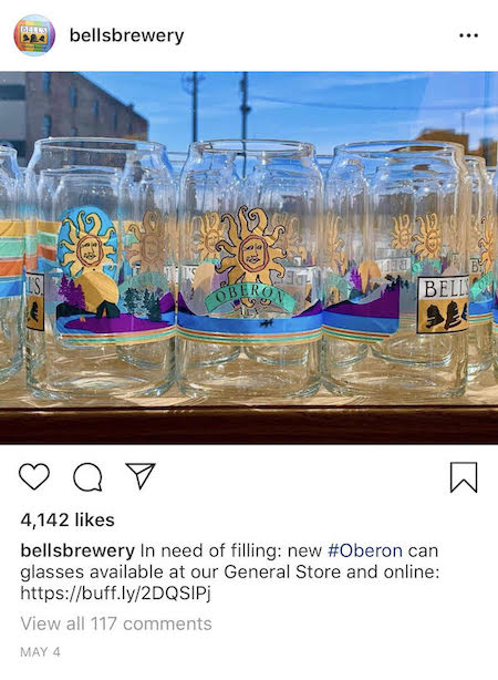 贝尔斯啤酒厂产品营销Instagram帖子