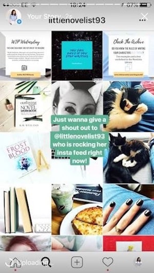 Instagram 故事大喊大叫示例