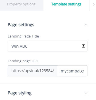 更改-upviral-landing-page-url