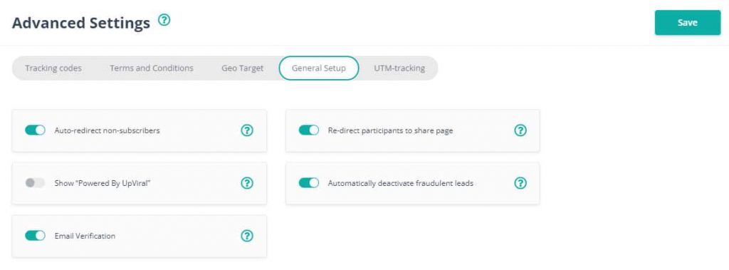 upviral-高級通用設置
