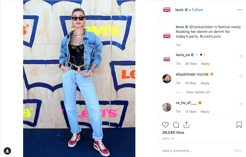 hailey-beiber-instagram-influencer-dla-Levis